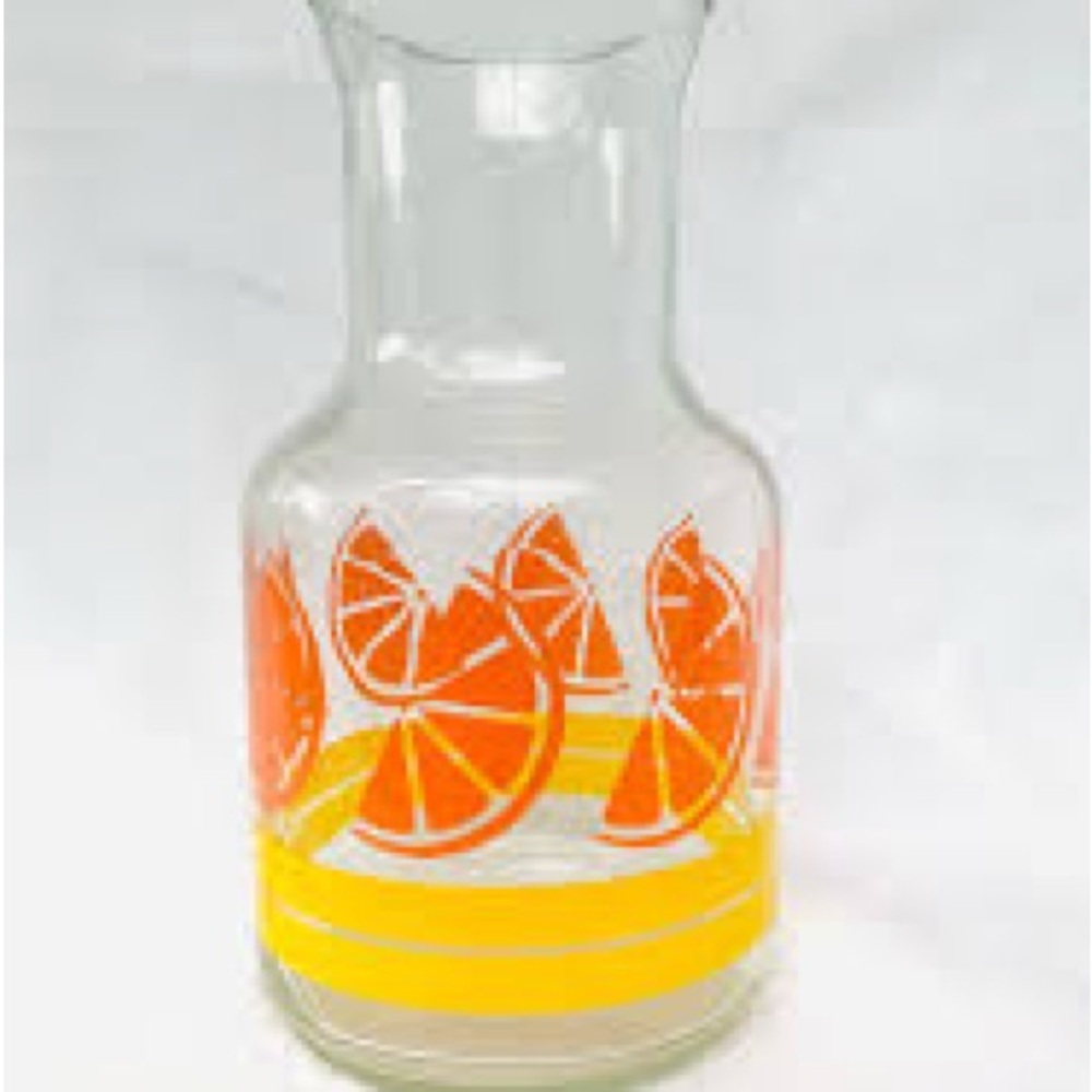 Libby vintage retro glass, orange juice pitcher